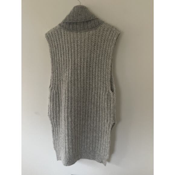 3.1 Philip Lim Gray Mohair Sleeveless Sweater High Low Size Medium - Picture 4 of 7